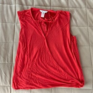 Cabi Flowy Coral Top (XS)